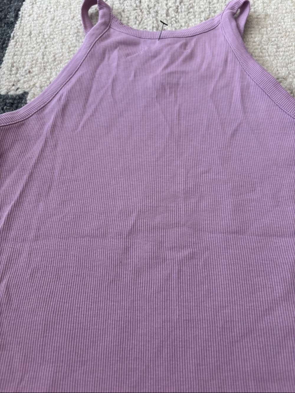 Madewell Ribbed High Neck Tank Top Lavender - Picture 9 of 10